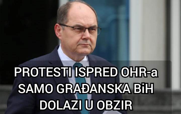 Protesti ispred OHR-a zbog plana nametanja izmjena Izbornog zakona BiH