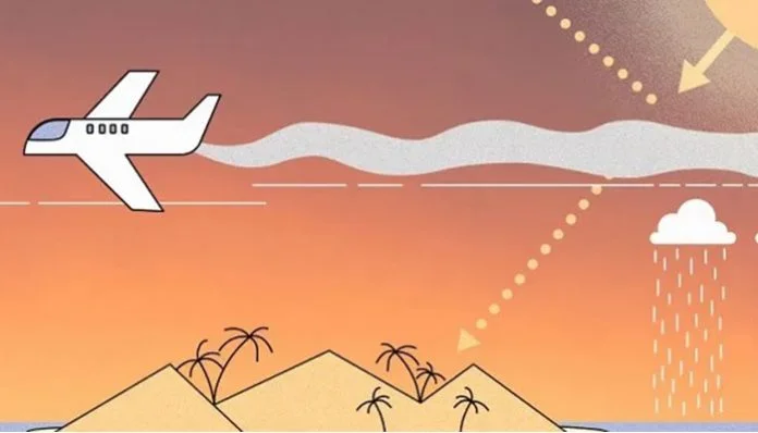 Avion Ilustracija Pustinja