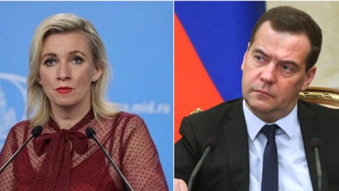 Marija Zaharova I Dmitrij Medvedev