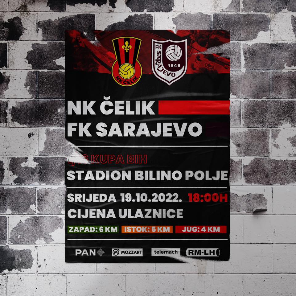 Plakat NK Celik FK Sarajevo
