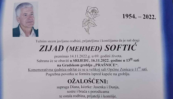 Zijad Softic Smrtovnica