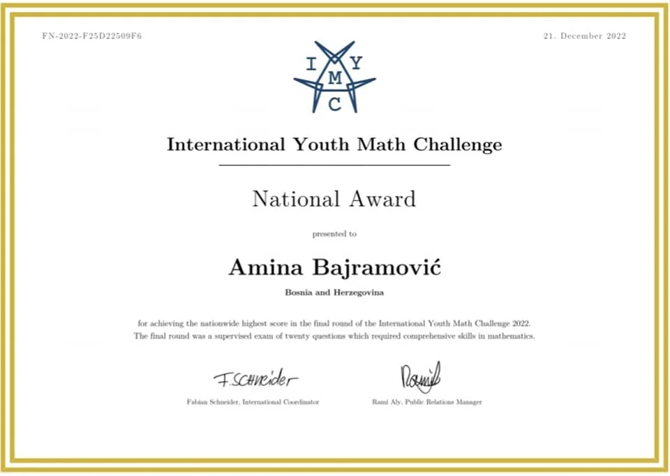 Nagrada Amina Bajramovic 1