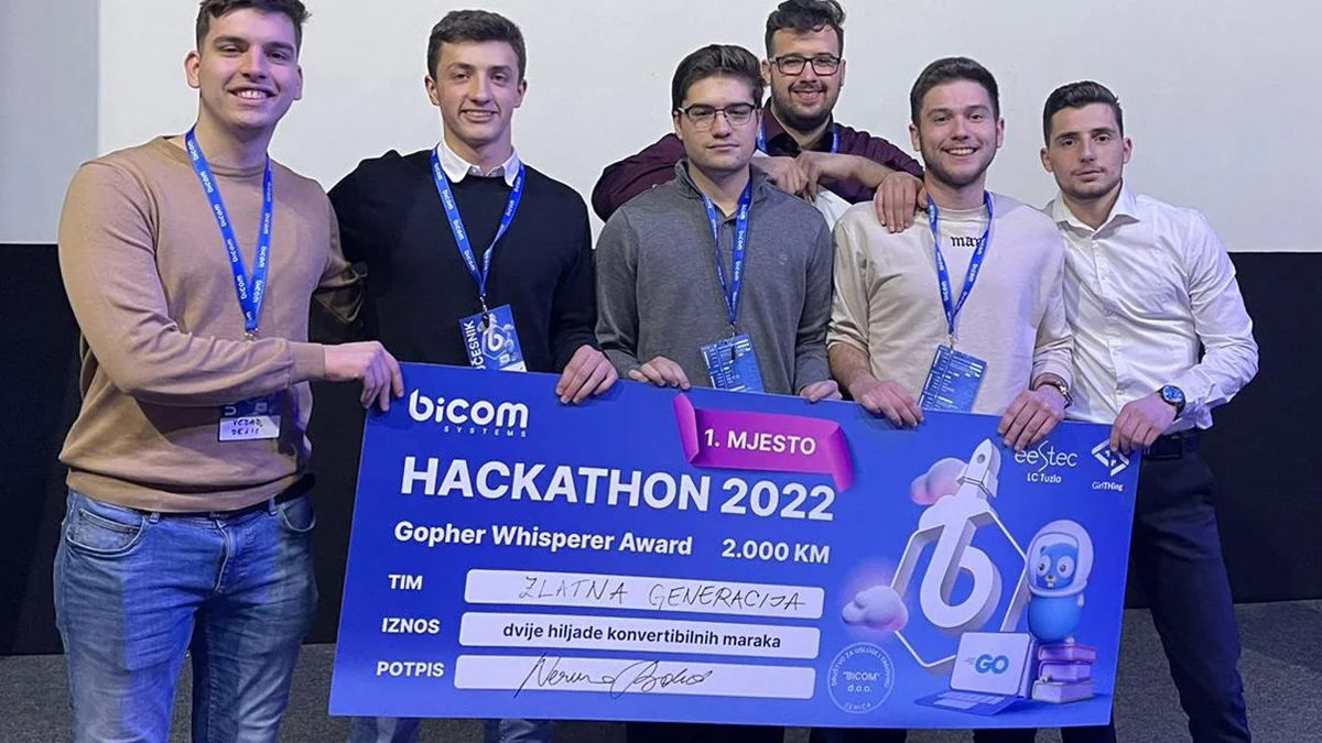 Zenički studenti osvojili prvo mjesto na hackathonu u Tuzli (FOTO) Uspjeh Zeničkih Studenata Hachaton