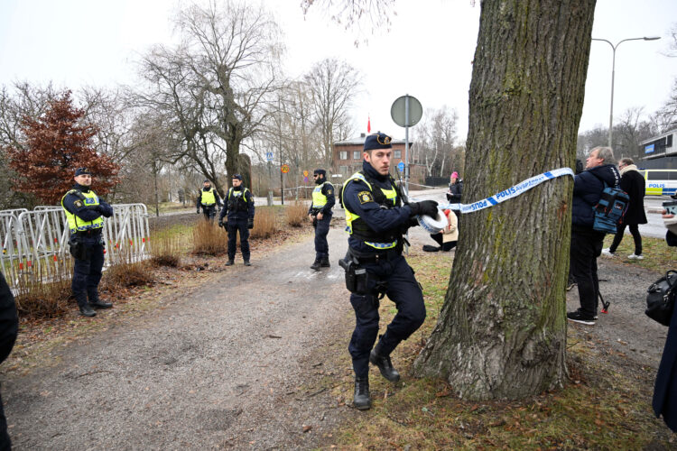 Leader Of Danish Political Party Stram Kurs Rasmus Paludan Outside The Turkish Embassy, In Stockholm