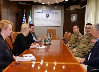 Premijerka Mehmedić primila u nastupnu posjetu komandanta LOT EUFOR-a u Zenici Premijerka Mehmedic Na Sastanku Sa Komandantom LOT EUFOR A