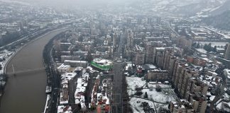 Grad Zenica, zima, snijeg