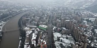 Grad Zenica, zima, snijeg
