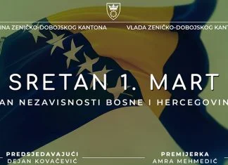 Premijerka Mehmedić i predsjedavajući Kovačević čestitali 1. mart – Dan nezavisnosti Bosne i Hercegovine Čestitka Premijerke ZDK A Za Dan Nezavinosti