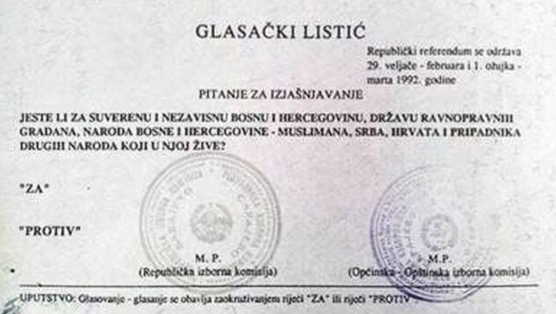 Glasacki Listic Referendum BiH 92 Foto