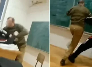 Nastavnik i učenik u Smederevu se potukli na času zbog telefona (VIDEO) Hrvanje Nastavnika I Učenika