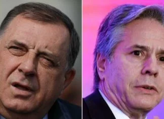 Blinken: Dodik krši Ustav BiH i potkopava Dayton Milorad Dodik I Anthony Blinken