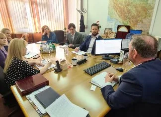 Ministar Šibonjić Razgovarao Sa Službenikom Ambasade SAD U BiH Markom Handloffom