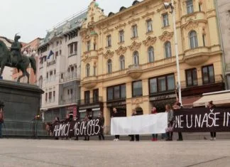 U Zagrebu održan protest “Ne u naše ime – 30 godina od ratnog zločina u Ahmićima” Protest U Zagrebu