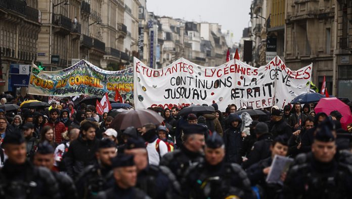 Protesti Protiv Penzione Reforme Francuska