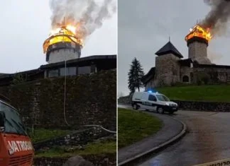 Veliki požar izbio na Velikokladuškoj tvrđavi, vatra zahvatila kulu Tvrđava Velika Kladuša
