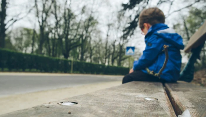 Izgubljeno Napusteno Dijete Ilustracija