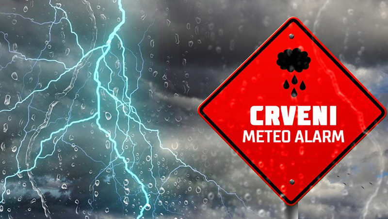 Kisa, Crveni Meteoalarm