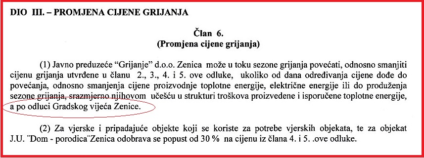 Grijanje Odluka Cijena Produezenje