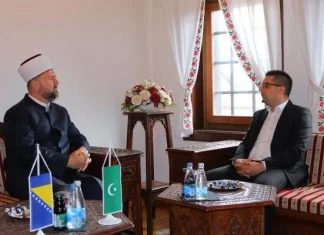 Muftiju Dizdarevića posjetio ministar unutrašnjih poslova ZDK Benjamin Sinanović Dizdarević I Sinanović