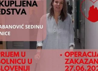 Prikupljen novac za operaciju Zeničanke Sedine Babanović Zeničanka Sedina Babanović