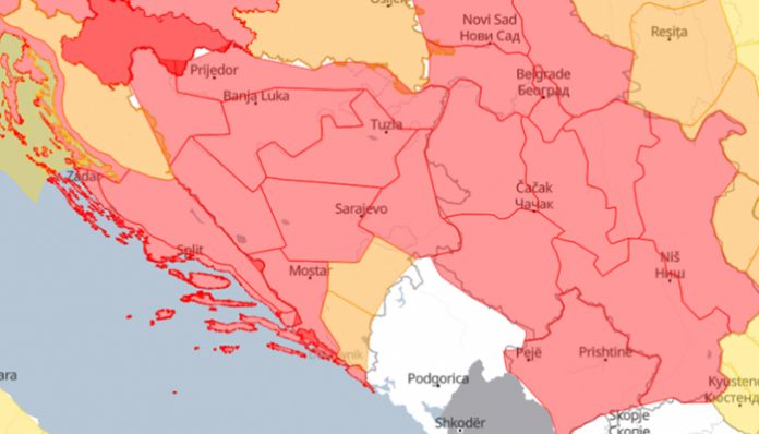 Crveni Meteoalarm Nevrijeme