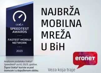 Potvrđeno! ERONET ima najbržu mobilnu mrežu u Bosni i Hercegovini! Ookla Speedtest
