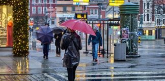 Bergen Norveška Kiša