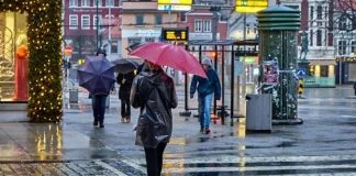 Bergen Norveška Kiša