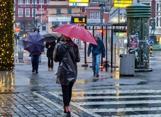 Bergen Norveška Kiša