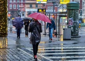 Bergen Norveška Kiša