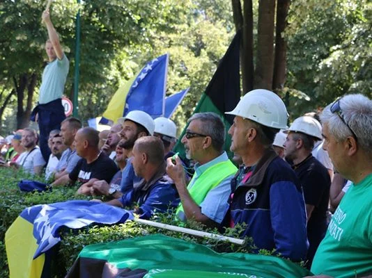 Protest Rudara Pred EPBiH Sarajevo