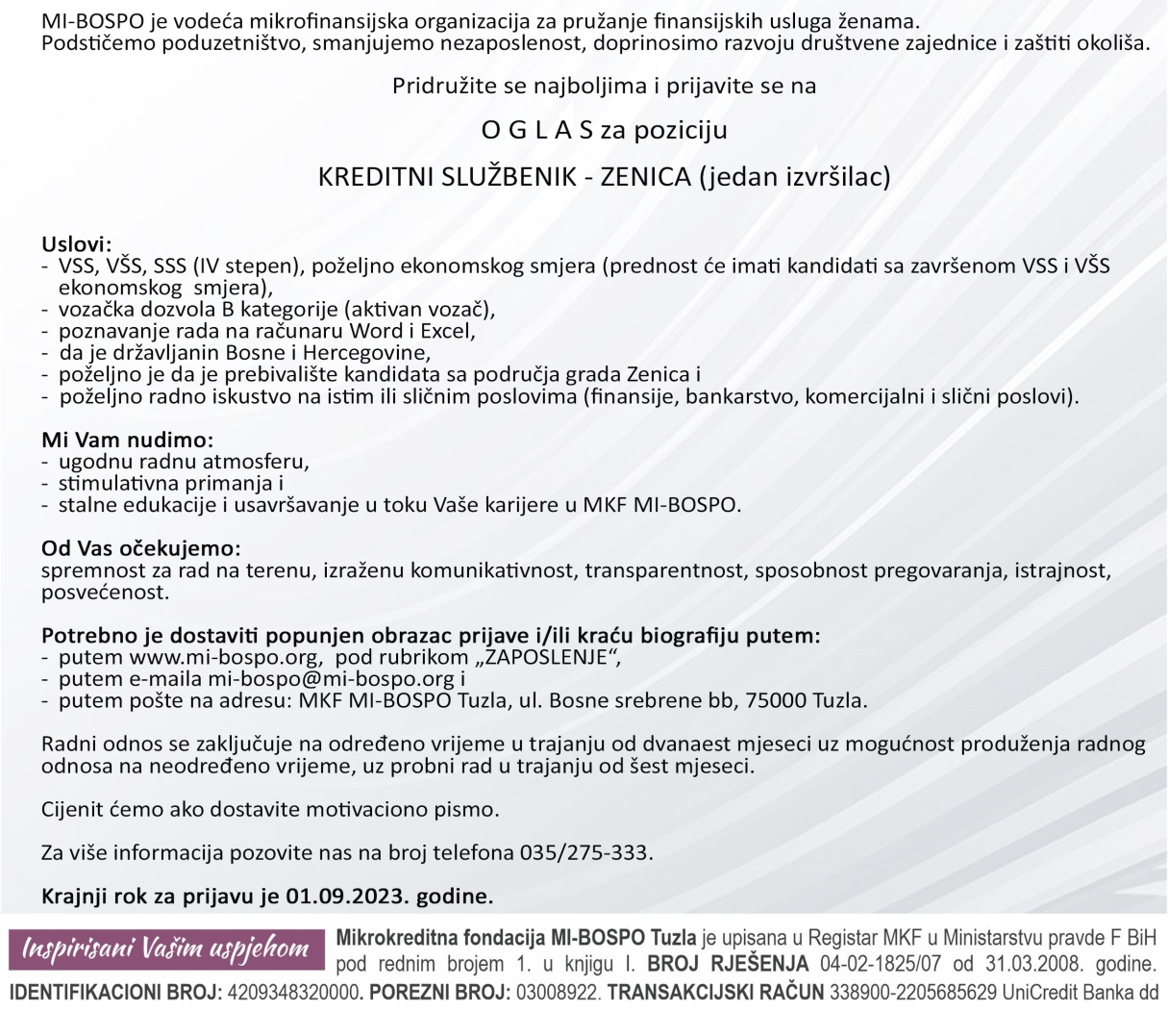 Oglas Za Web KS Zenica 08 2023 1