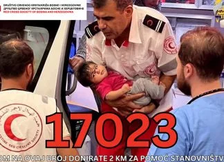 Pokrenut humanitarni broj 17023 za pomoć stanovništvu Gaze Apel Za Pomoć Palestinskom Narodu Pozivom Na Broj Telefona