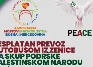 Asocijacija “Mostovi Prijateljstva BiH-Zenica” organizuje prevoz na sutrašnji skup podrške palestinskom narodu u Sarajevu Asocijacija Mostovi Prijateljstva Skup Podrške Palestinskom Narodu
