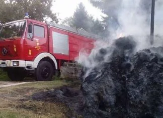 Zeničaninu nepoznata osoba spalila plast sijena u količini od oko 700 kg Plast Sijena, Požar