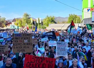 Hiljade Zeničana na skupu i šetnji za narod Palestine (VIDEO+FOTO) Skup Podrške Palestini