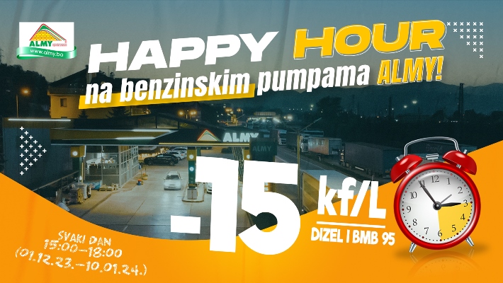 Happy Hour na benzinskim pumpama Almy