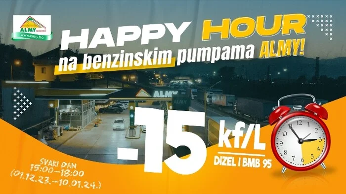 Happy Hour na benzinskim pumpama Almy