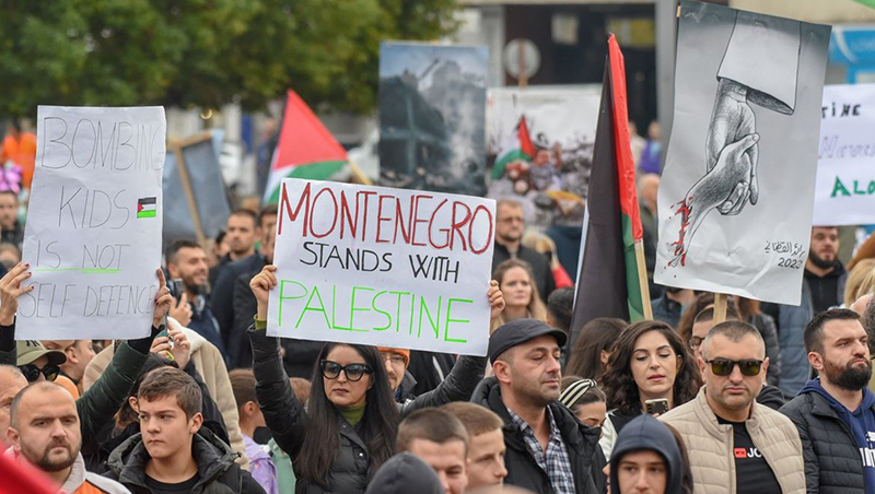 Podgorica Protest Za Palestinu