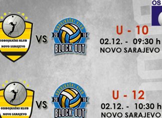 Danas OK “Block out” Zenica protiv OK “Novo Sarajevo”, utakmice omladinskih kategorija Block Out Zenica Protiv OK Novo Sarajevo