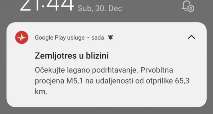 Zemljotres U Blizini