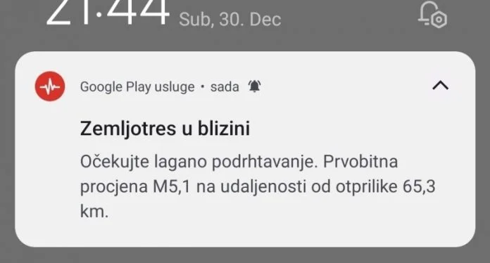 Zemljotres U Blizini