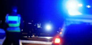 Policija Noć Ilustracija