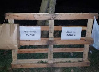 Na više lokacija u Zenici postavljene palete sa dobrovoljnim prilogom (FOTO) Akcija U Zenici