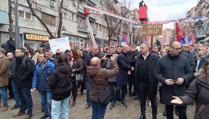 Protest Srbi Mitrovica Kosovo Foto Kossev (Nova)