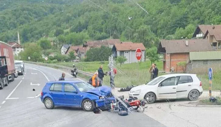 Teška saobraćajna nesreća na M-17, povrijeđene dvije osobe