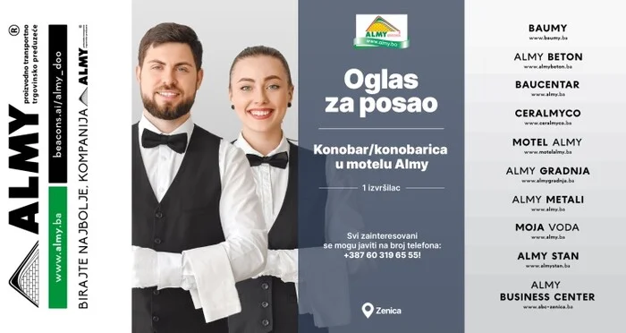 Prilika za posao: Potreban radnik ili radnica na poslovima usluživanja