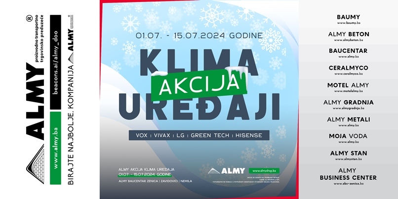 Pronađite klima uređaje po nevjerovatno niskim cijenama samo u Almy Baucentrima!