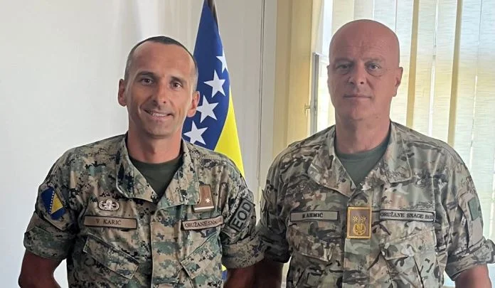 Zamjenik načelnika Zajedničkog štaba generalmajor Mirsad Ahmić primio poručnika Vedada Karića