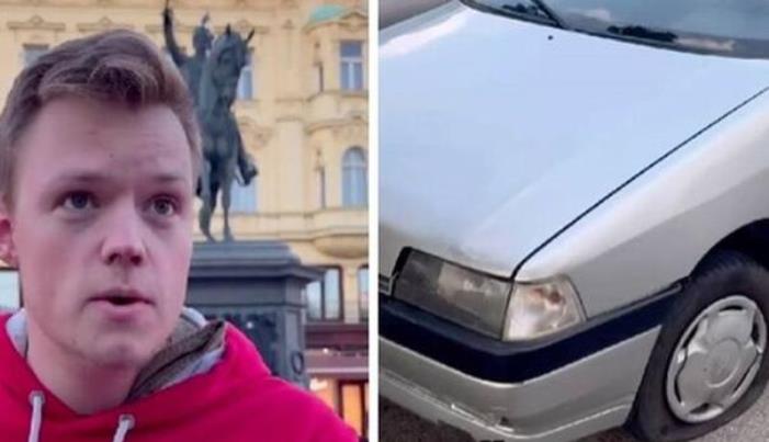 Američkom influenseru ponovo probušili gume u Zagrebu zbog srbijanskih tablica (VIDEO)